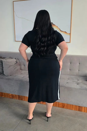 Conjunto Tamires Preto em Malha Moletinho